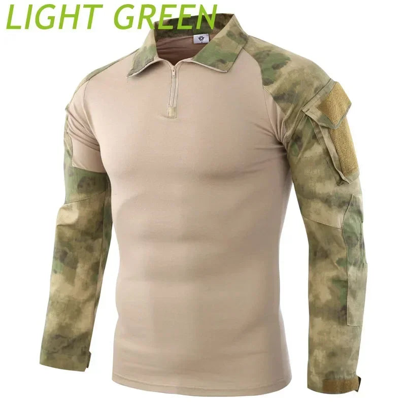 Tactical Combat Shirt - Military-Grade Camo Uniform Top