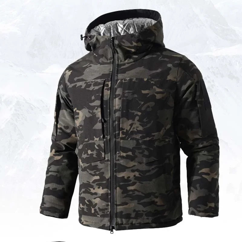 Mochila militar M65 para hombre, chaquetas tácticas -30 ℃, camuflaje térmico, abrigo militar, chaquetas cálidas con capucha para caza, rompevientos Multicam