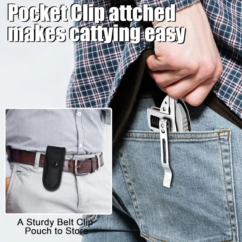 Multitool Wrench adjustable tool/stainless steel multifunctional pocket tool/cross wrench/screwdriver/pliers/folding knife