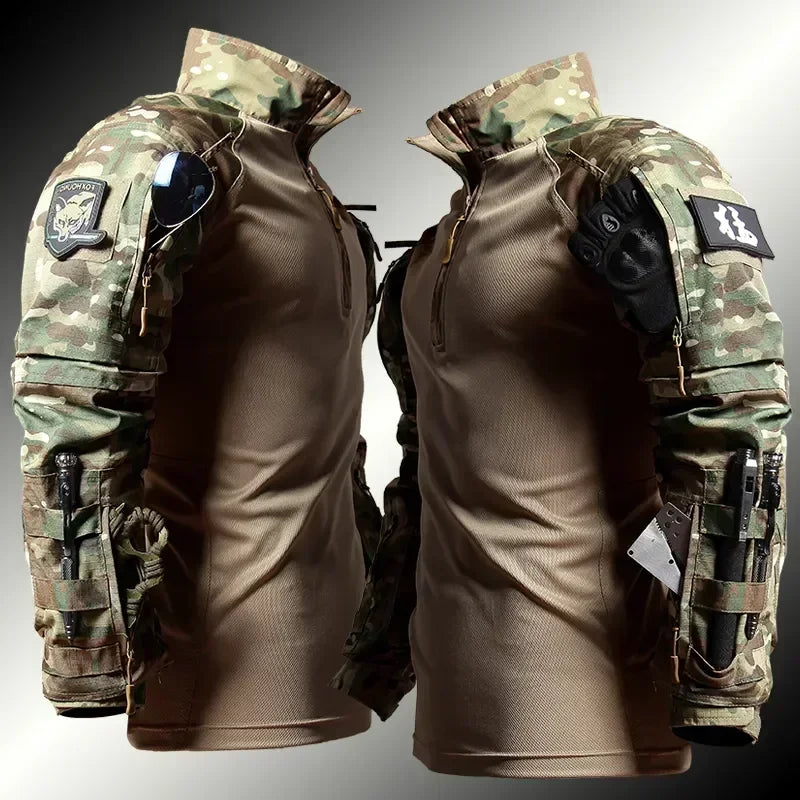 Tactical Suit Men Hunting ClothesMilitary Uniform Assault Hiking Shirts Special Forces Sets Outdoor Pants