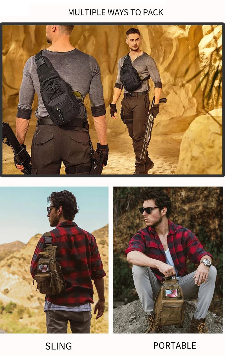 Tactical Sling Chest Bag - Military EDC Shoulder Pack
