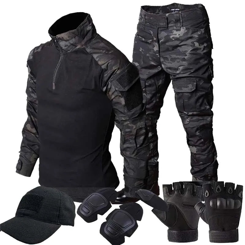 Tactical Uniform Milit Outdoor Camouflage Sets. available in Suit Combat Shirts Pants Men Training  Hunting Clothes Sets