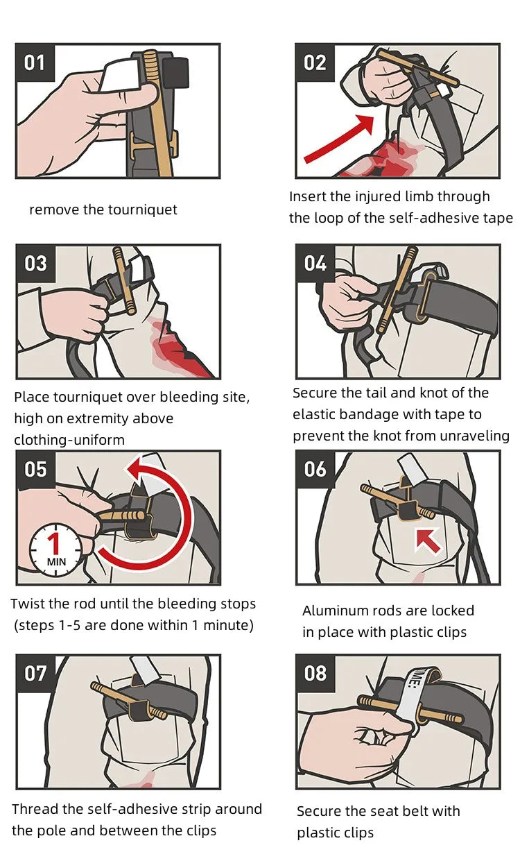 Emergency Trauma First Aid Kit – Tourniquet, Bandages & Outdoor Survival Gear