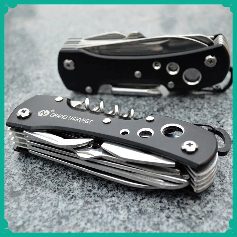 Multitool Knife 11 In 1 Fold Gear Knife Swiss Survive Pocket Hunting Outdoor Camping Survival Multifunctional Folding Knife
