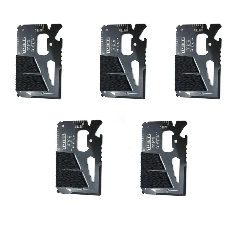 Credit Card Multitool, Lever Gear Toolcard, Pocket Tool  with Bottle Opener, Various Measuring Tools, for Outdoor, Hiking, Men.