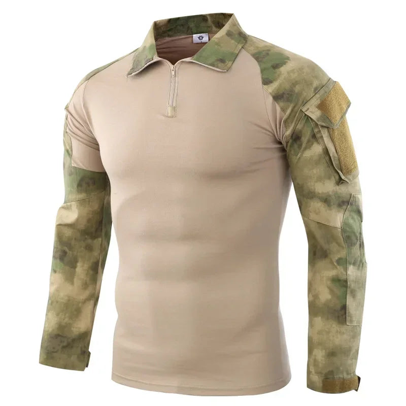 Tactical Combat Shirt - Military-Grade Camo Uniform Top