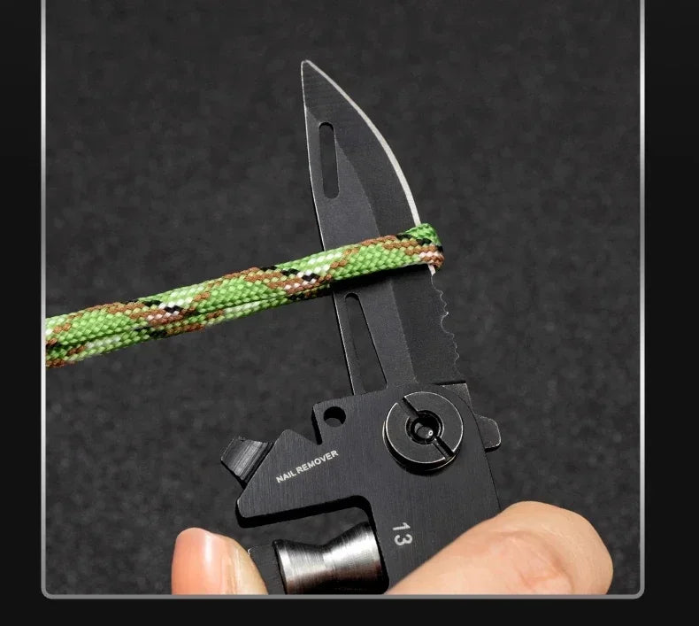 Multifunctional Outdoor Tool Combination Card Folding Molle Scissor Army Knife Mini Bicycle Repair EDC Camping Gear Equipment