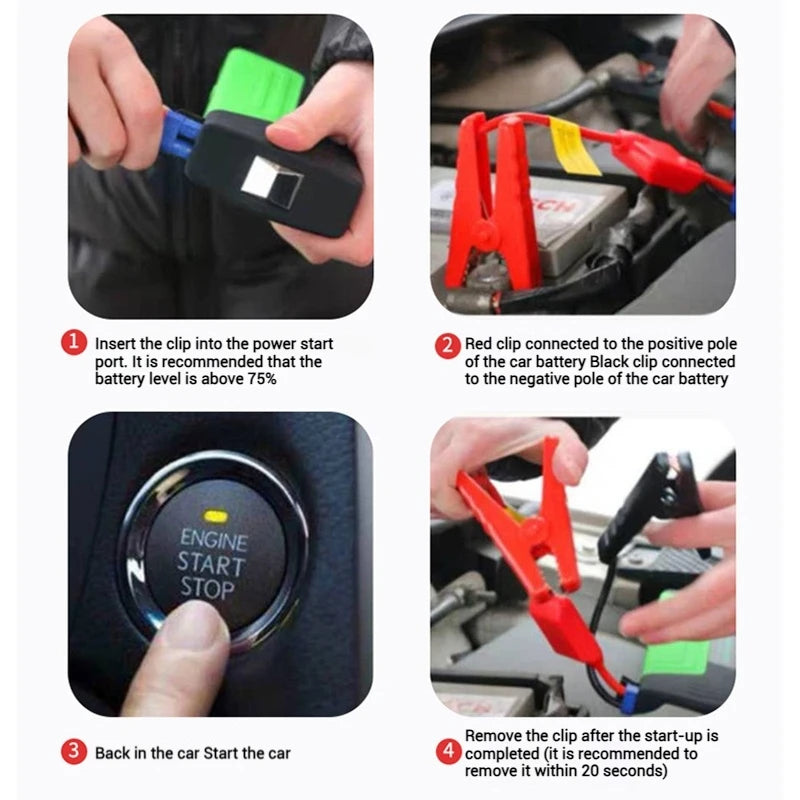 3-in-1 Car Jump Starter - 12V 16800mAh Power Bank