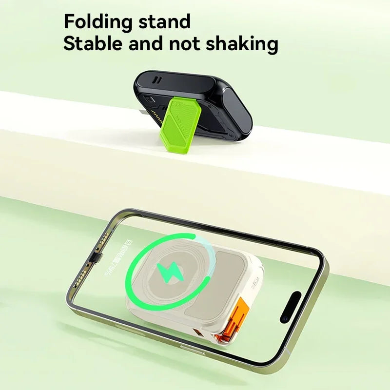 22.5W Magnetic Power Bank 100000mAh Wireless Fast Charging with Plug Phone Holder Portable Charger for IPhone Magsafe Powerbank