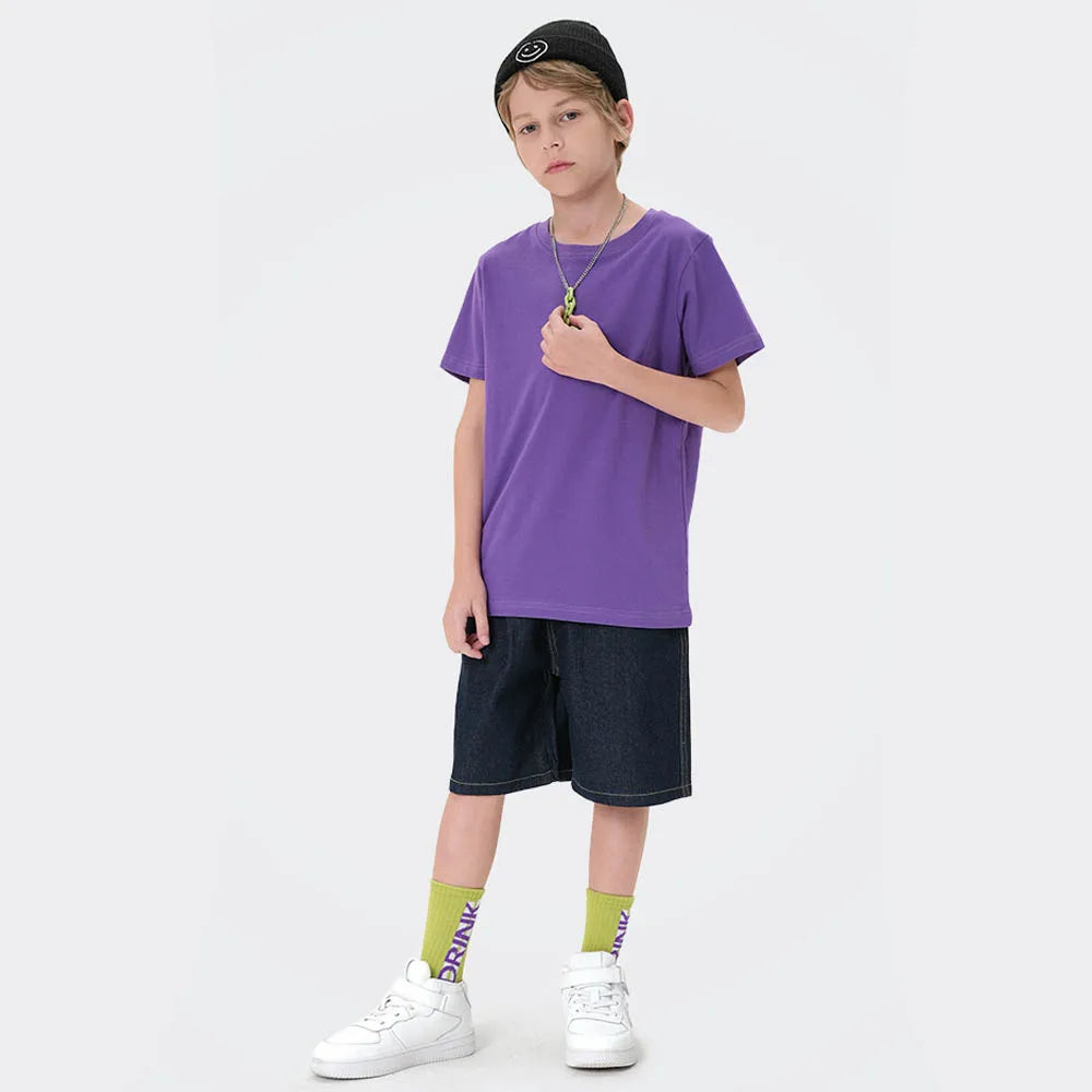 Classic T-shirts for Boys or Girls Cotton Short Sleeve Children's Kids 2 to 14 Years old