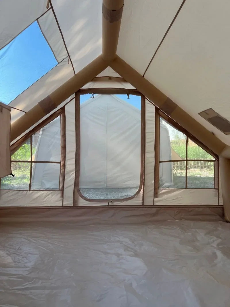 Auto-Inflate Camping Tent - 3-5 Person Waterproof Shelter with Instant Setup