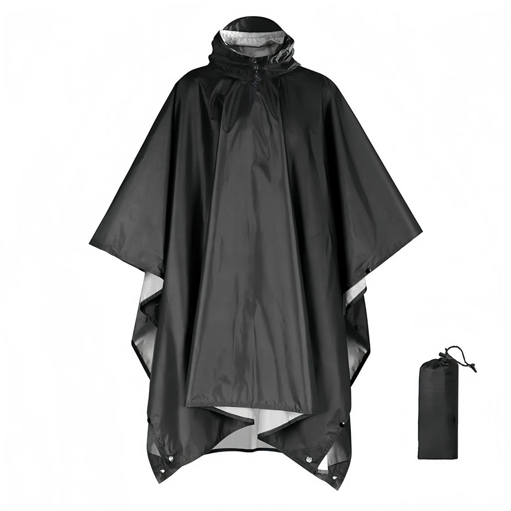Hooded Rain Poncho for Adults Waterproof Lightweight Rain Coat for Men Women Reusable Rain Jacket for Emergency Outdoor