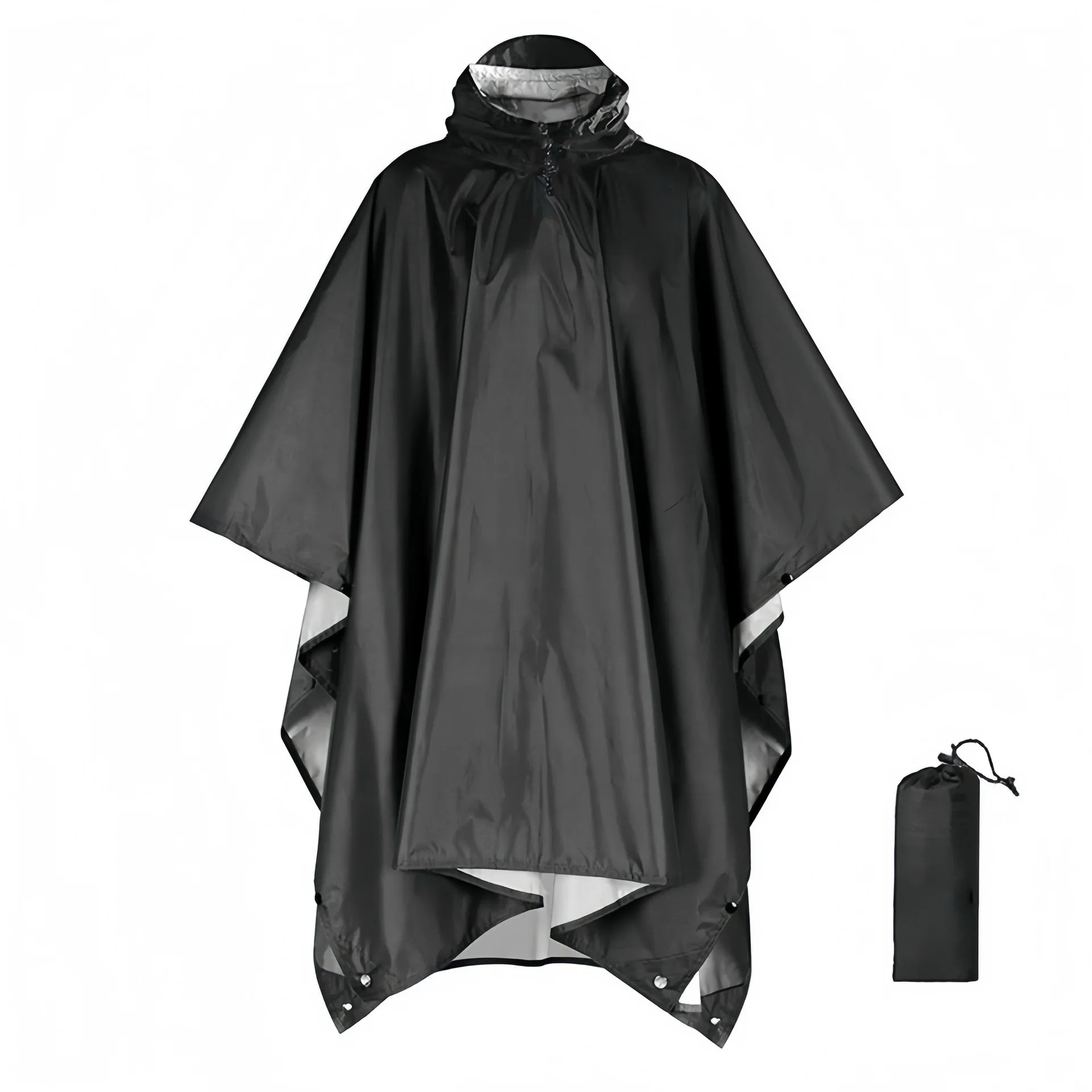 Hooded Rain Poncho for Adults Waterproof Lightweight Rain Coat for Men Women Reusable Rain Jacket for Emergency Outdoor