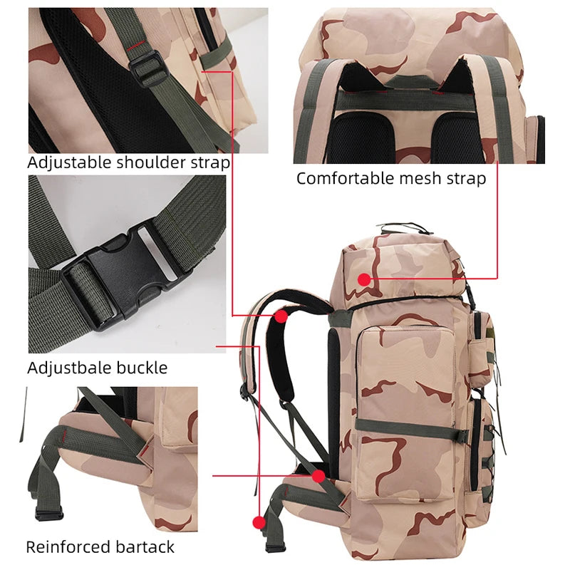 Premium 70L Expedition Backpack - Professional Grade Tactical Rucksack