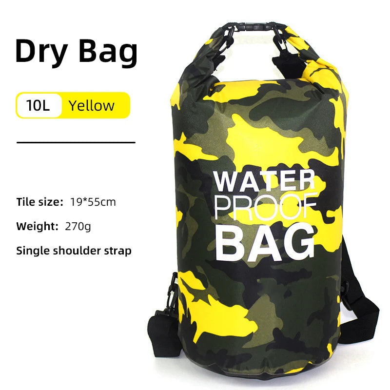 Waterproof Dry Bag 10L 20L Storage Pack Pouch For Swimming Trekking Rafting Boating Kayaking Rafting Drybags Backpack XD117Y