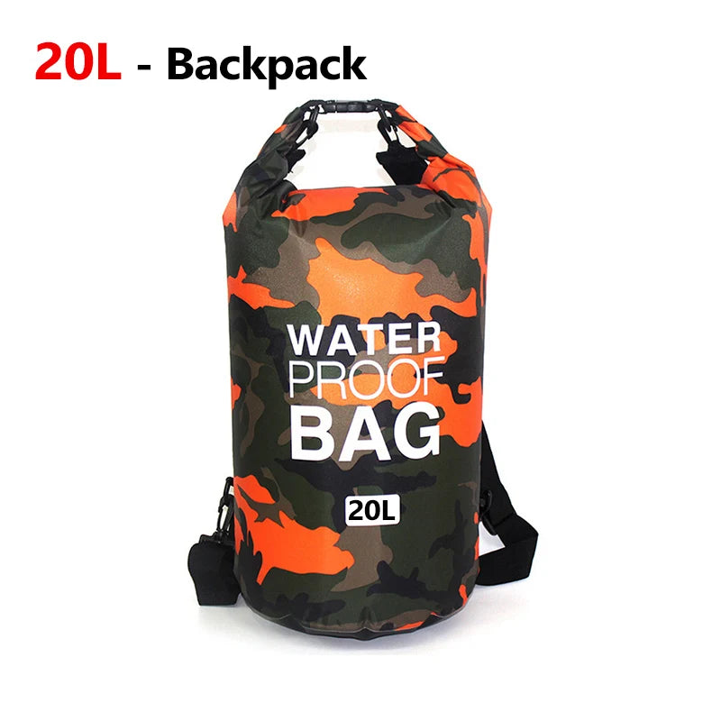Waterproof Dry Bag 10L 20L Storage Pack Pouch For Swimming Trekking Rafting Boating Kayaking Rafting Drybags Backpack XD117Y