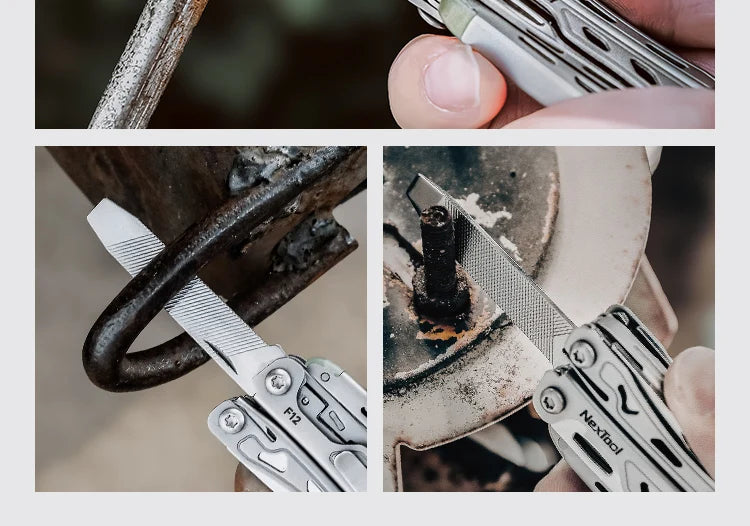 NexTool Mini Flagship F12 Multitool 13-in-1 Keychain Multitool with Serrated Scissors Upgraded 80Cr14Mov Steel EDC Multi Tool