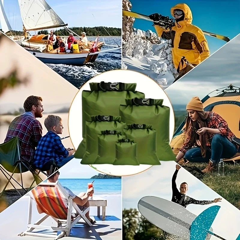 Keep your gear dry when conditions don’t cooperate. Lightweight, packable, and built for real-world use, this 6-piece set of waterproof bags protect and organize what matters—so you stay focused, not scrambling.