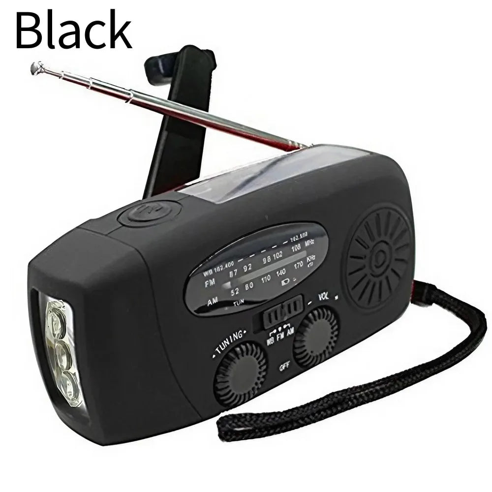 Emergency Radio Solar Power Hand Crank Radio Global Receiver High Quality LED Torch Reading Light SOS Alarm 2000mAh
