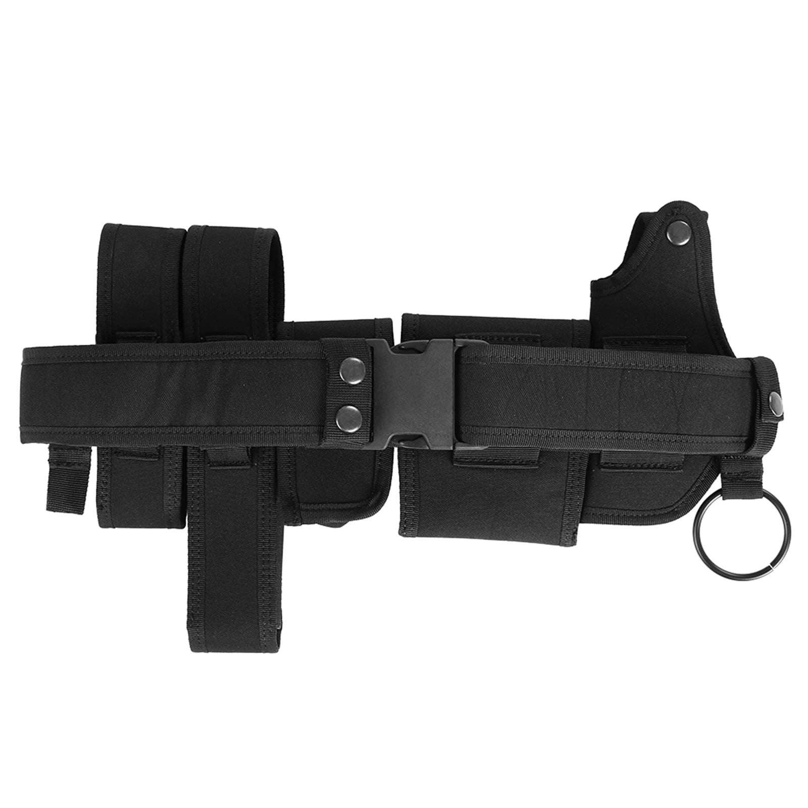 6 In 1 Adjustable Heavy Duty Utility Belt Law Enforcement Quick-Release Belt with Pouch for Police Security Tactical Accessory