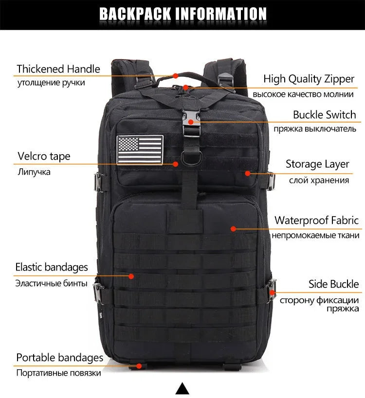 ReFire Gear Tactical Backpack - 30L/50L Military MOLLE Assault Pack