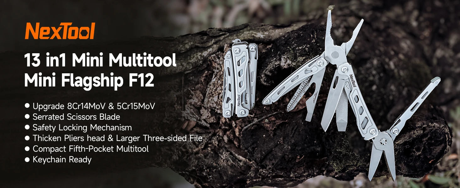 NexTool F12 Keychain Multi-Tool - 13-in-1 EDC