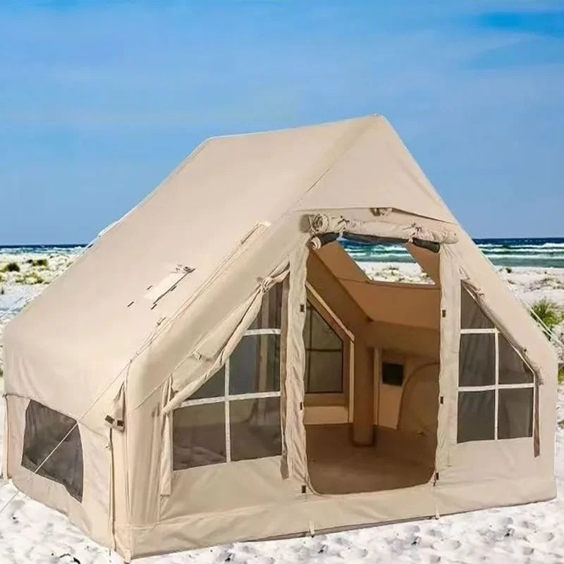 Auto-Inflate Camping Tent - 3-5 Person Waterproof Shelter with Instant Setup