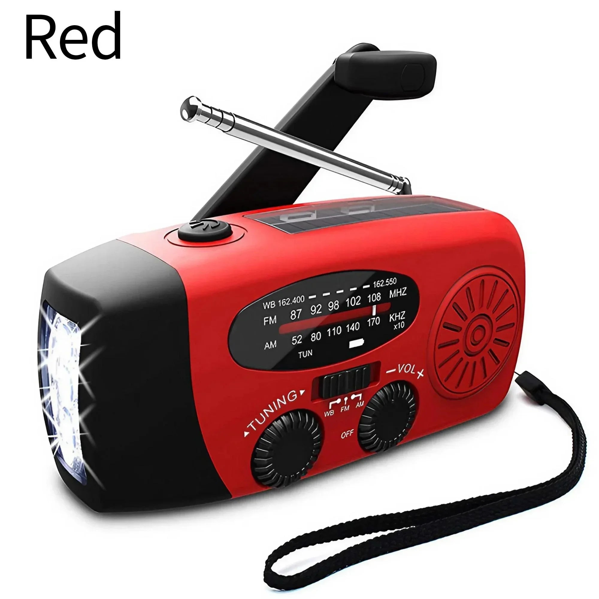 Emergency Radio Solar Power Hand Crank Radio Global Receiver High Quality LED Torch Reading Light SOS Alarm 2000mAh