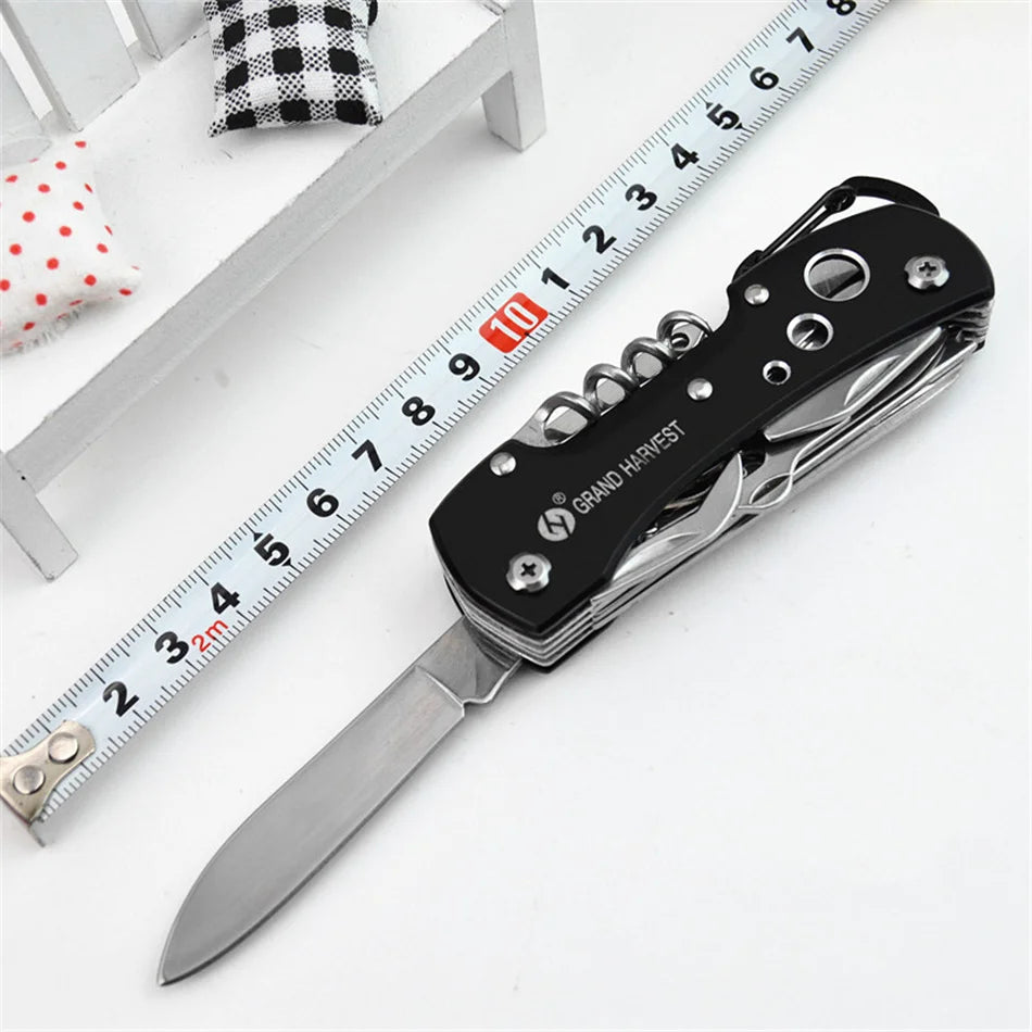 Multitool Knife 11 In 1 Fold Gear Knife Swiss Survive Pocket Hunting Outdoor Camping Survival Multifunctional Folding Knife