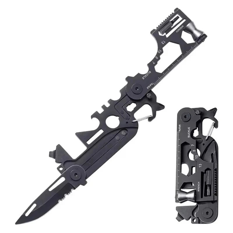 Multifunctional Outdoor Tool Combination Card Folding Molle Scissor Army Knife Mini Bicycle Repair EDC Camping Gear Equipment