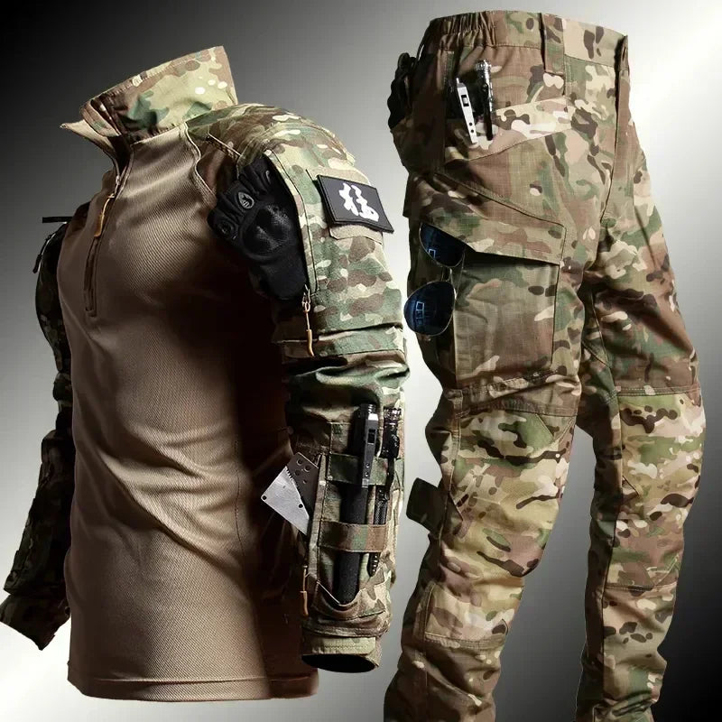 Tactical Suit Men Hunting ClothesMilitary Uniform Assault Hiking Shirts Special Forces Sets Outdoor Pants