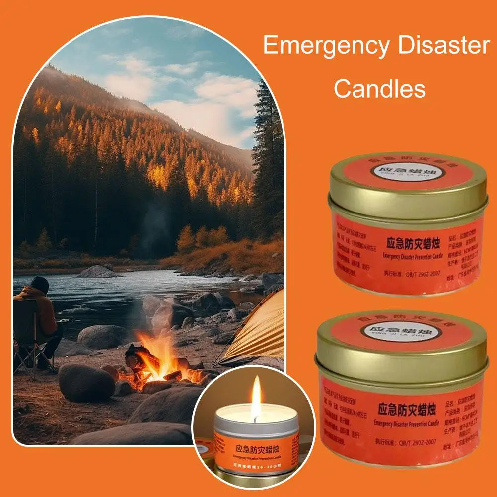 Emergency Survival Candle, 30 Hour Long Burning Windproof Candle for Power Outage, Essential for Home Earthquake Kit & Emergency