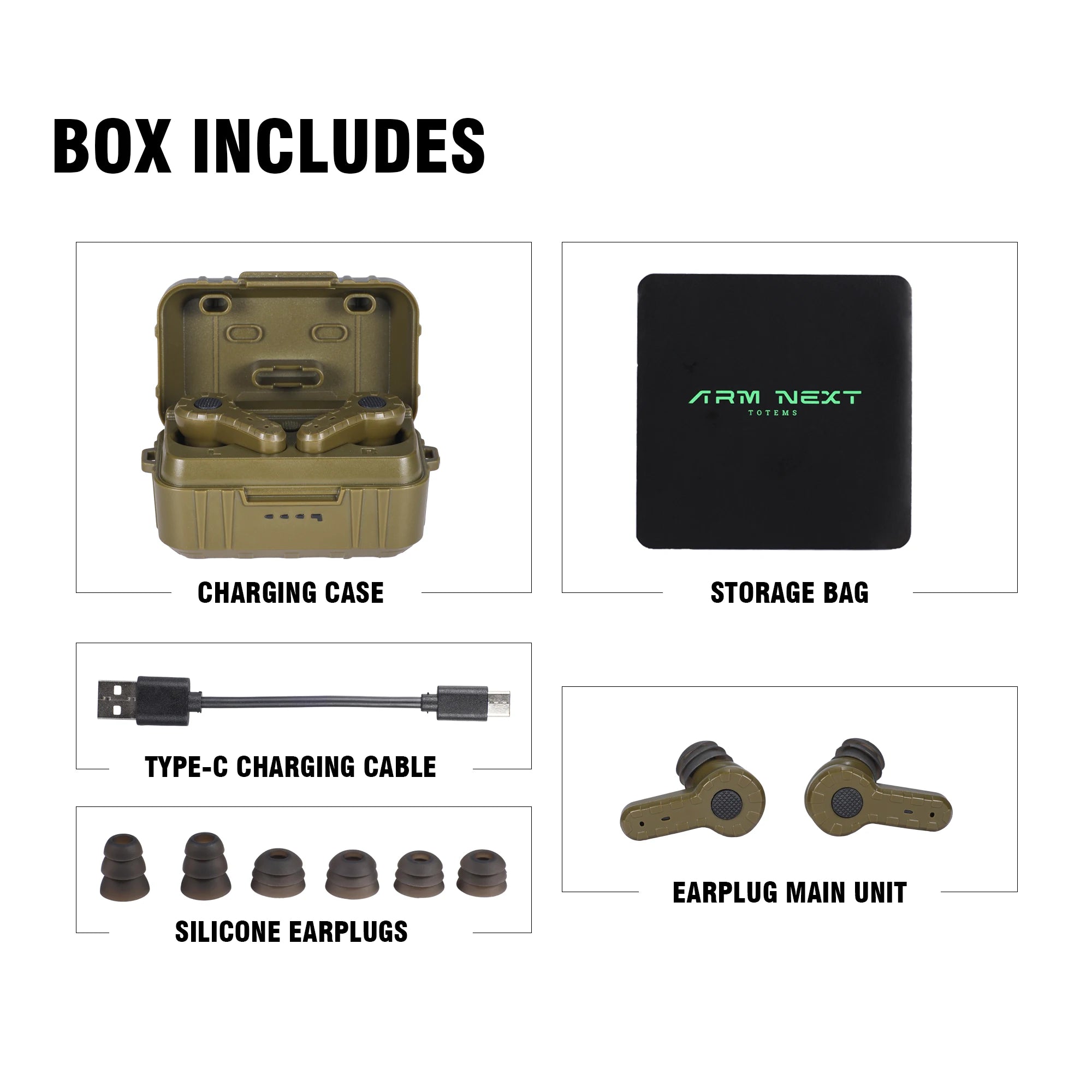 Tactical headset anti-noise earplugs noise-cancelling for hearing protection NRR27dB Military gear