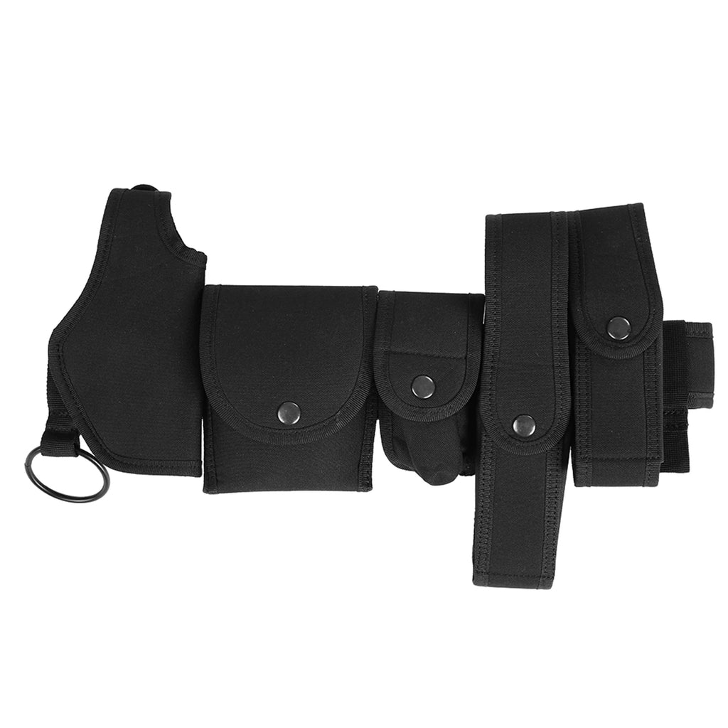 6 In 1 Adjustable Heavy Duty Utility Belt Law Enforcement Quick-Release Belt with Pouch for Police Security Tactical Accessory