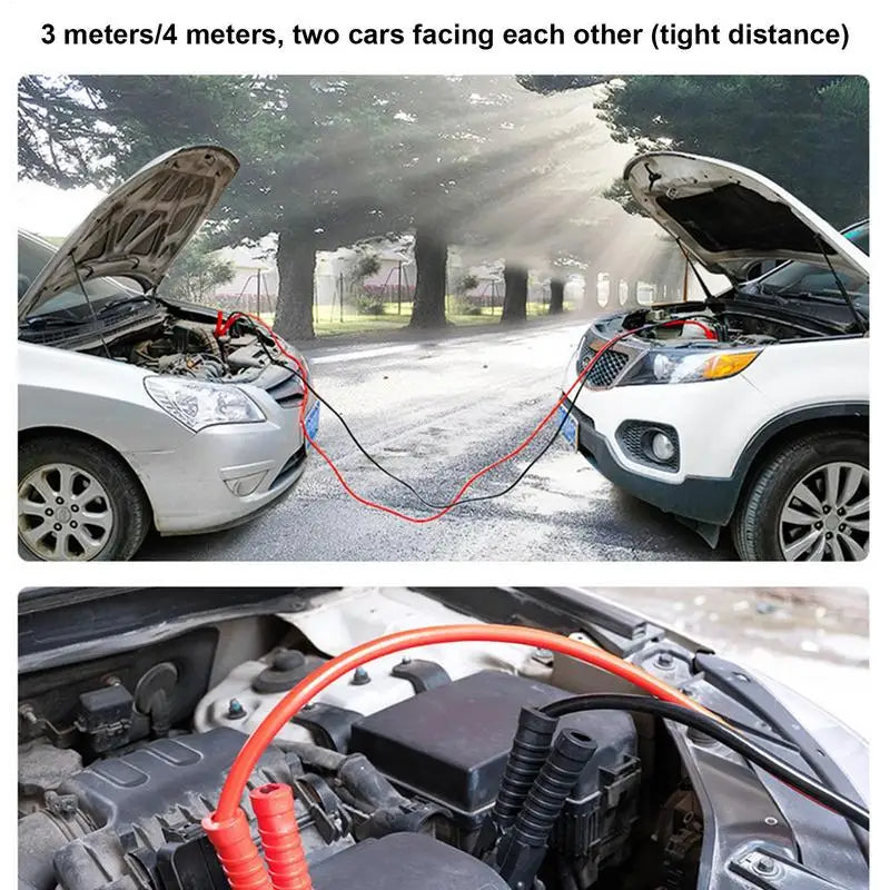 Jumper Cables 1500A 3 m/4M Heavy Duty Automotive Booster Cables Emergency Jump Starter Leads Double-ended With Clamps Clips