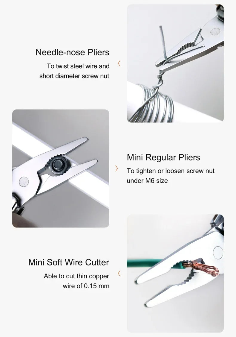 NexTool Mini Flagship Multitool 10 in 1 Mini Pocket Knife EDC Keychain Multi Tool Folding Pliers Scissors Bottle Opener