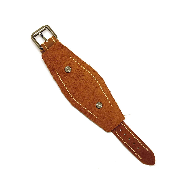 Vintage Leather Watch - Bold 50mm Statement Timepiece