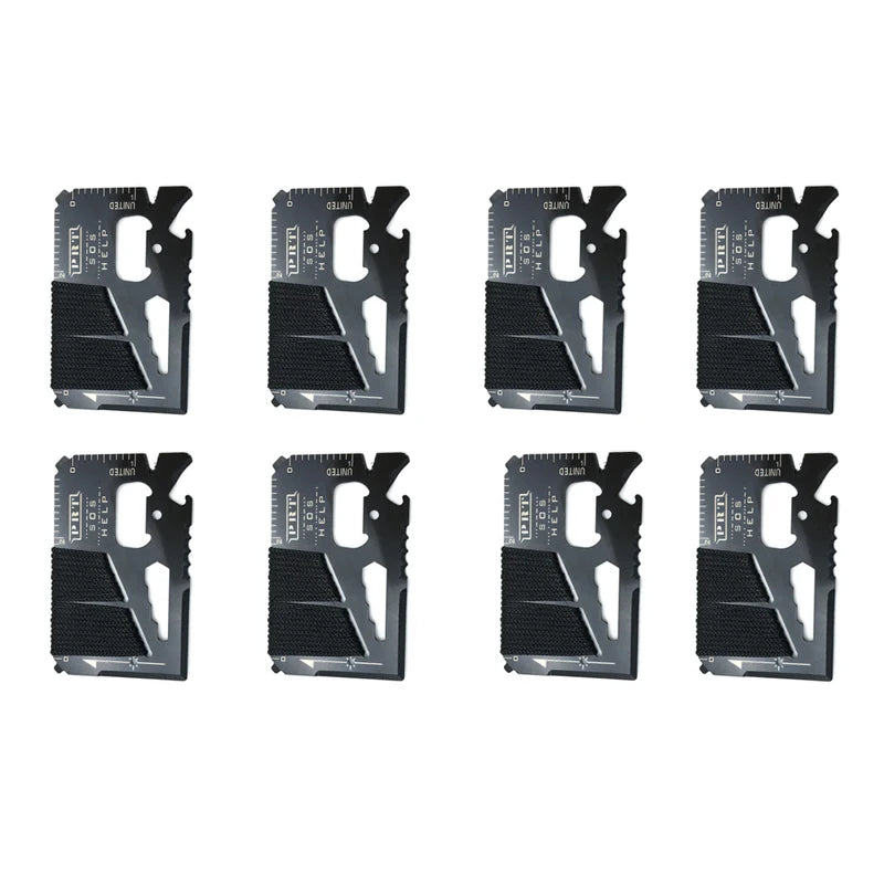 Credit Card Multitool, Lever Gear Toolcard, Pocket Tool  with Bottle Opener, Various Measuring Tools, for Outdoor, Hiking, Men.