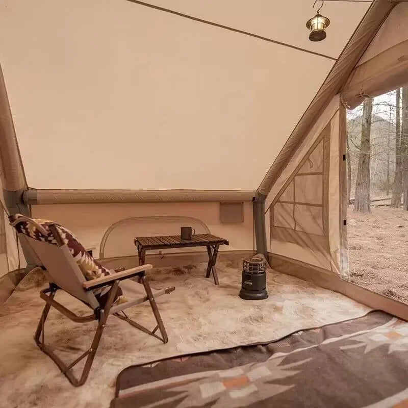 Auto-Inflate Camping Tent - 3-5 Person Waterproof Shelter with Instant Setup