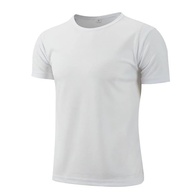 Quick Dry Gym Shirt Summer T Shirt Casual Short Sleeve Top Breathable Tees
