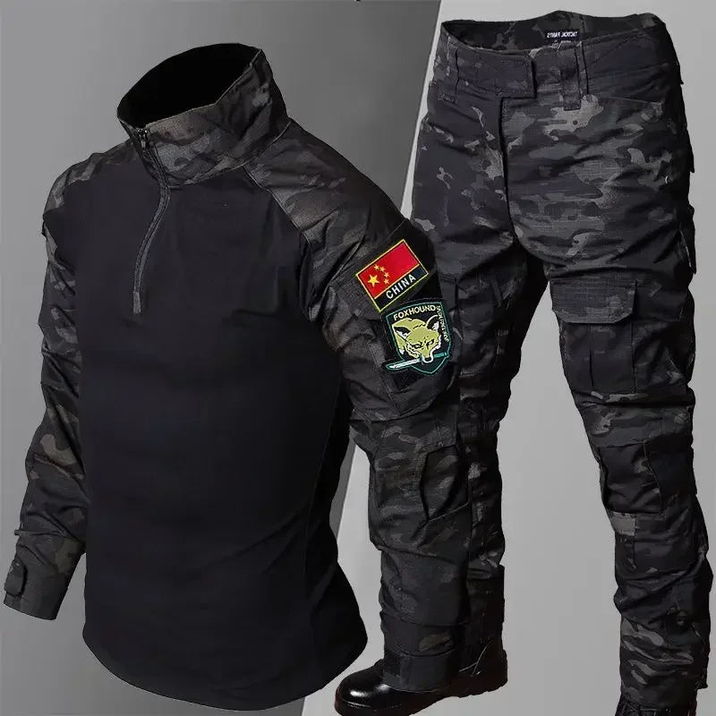 Military Tactical Uniform Set - Combat Shirt & Cargo Pants