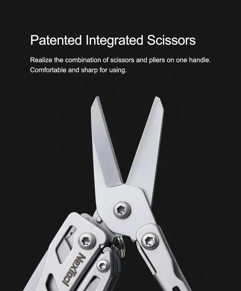 NexTool Mini Flagship Multitool 10 in 1 Mini Pocket Knife EDC Keychain Multi Tool Folding Pliers Scissors Bottle Opener