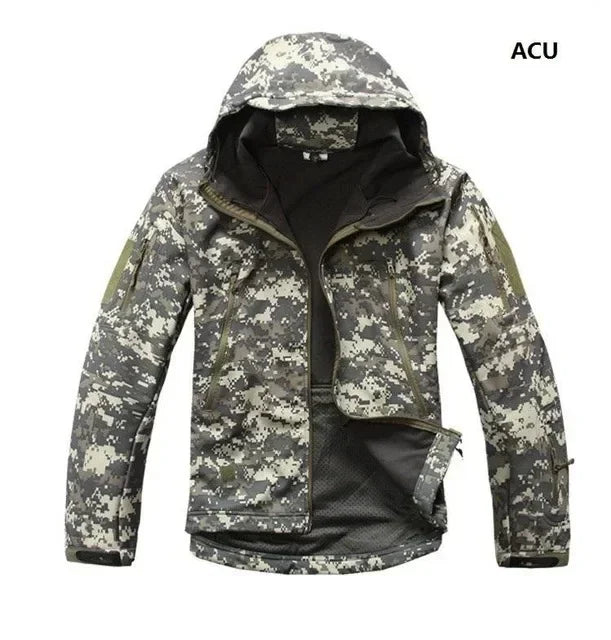 Hiking Jackets Camouflage Hunting Tactical Jacket Autumn Winter Shark Skin Soft Shell Waterproof Jacket Windbreaker