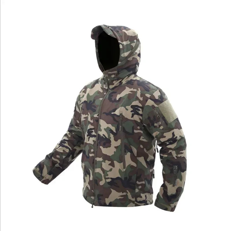 Hiking Jackets Camouflage Hunting Tactical Jacket Autumn Winter Shark Skin Soft Shell Waterproof Jacket Windbreaker