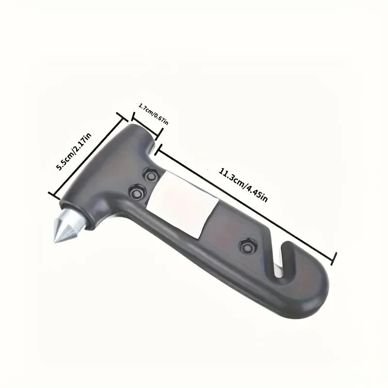 Emergency Car Safety Hammer – 2‑in‑1 Window Breaker & Seatbelt Cutter