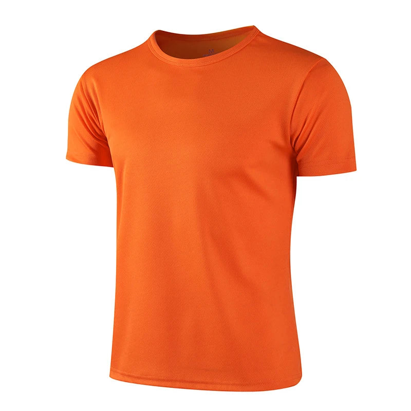 Quick Dry Gym Shirt Summer T Shirt Casual Short Sleeve Top Breathable Tees