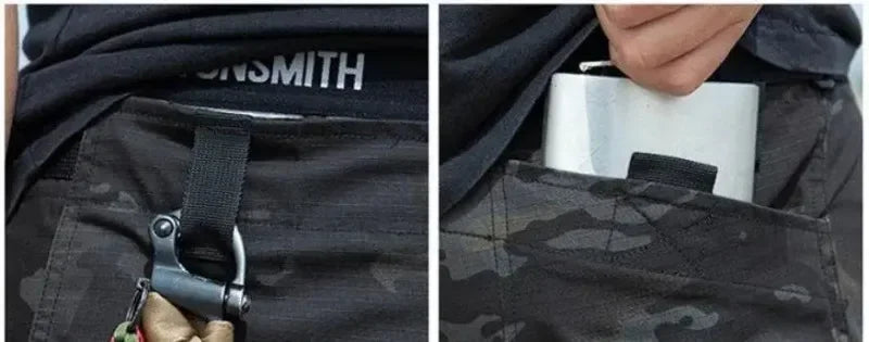 Outdoor Tactical Sets Men Wear-resistant Hunting Uniform Sweatshirt+Multi-pocket Cargo Pant 2 Pcs Suits Hiking Combat Set