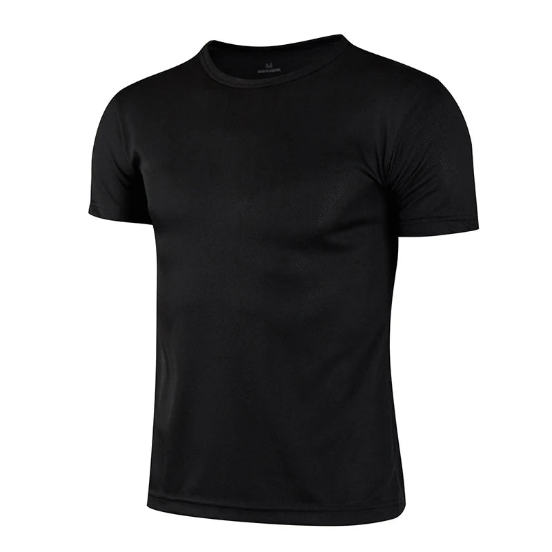 Quick Dry Gym Shirt Summer T Shirt Casual Short Sleeve Top Breathable Tees