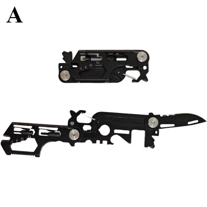 Multifunctional Outdoor Tool Combination Card Folding Molle Scissor Army Knife Mini Bicycle Repair EDC Camping Gear Equipment