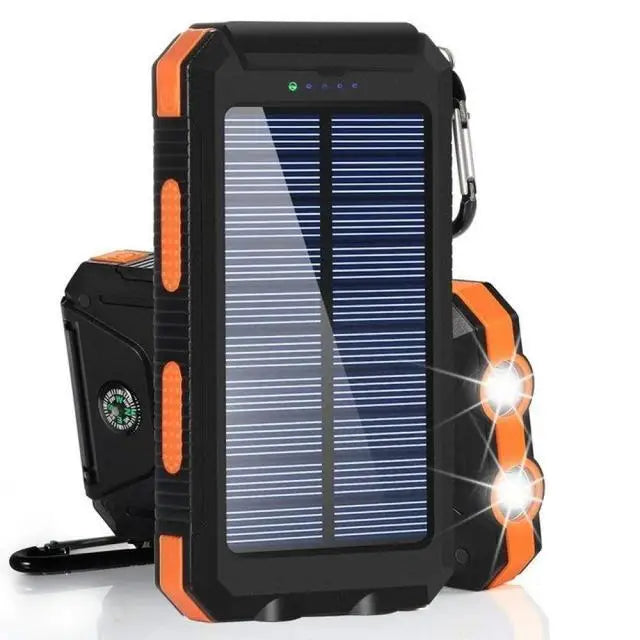 Power Bank Solar 80000mAh Cargador Portátil Poverbank Batería Externa Luz Potente LDE para Todos los Smartphones